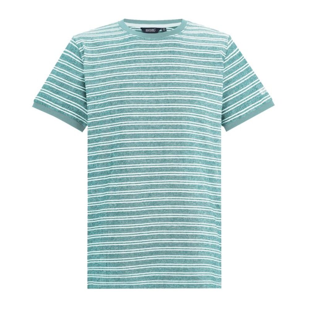 Regatta Mens Benlin Striped T-Shirt / Arctic White